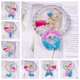 Glitter Crystal Drop Key Chain Tassel Pendant Resin Girl Bag Embellishment