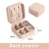 Plastic Jewelry Storage Box Rotation Earring Necklace Organizer