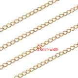 4m Stainless Steel Chain Extender 3.6mm Width Soldered Extension Tail Chain