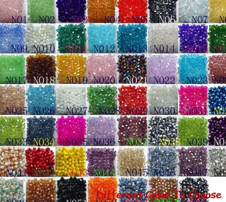1000Pcs/lot Mixed Color Glass Crystal Beads for Jewelry Making