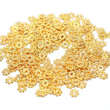 1000pcs Silver Small Beads 7 Flower Spacer Beads Round Metal Daisy Wheel Bead