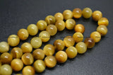 4mm~12mm Tiger Eye Stone Round Loose Beads DIY Jewelry Necklace Making