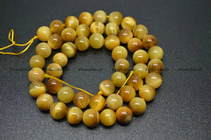 4mm~12mm Tiger Eye Stone Round Loose Beads DIY Jewelry Necklace Making