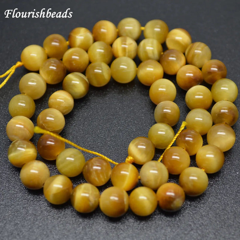 4mm~12mm Tiger Eye Stone Round Loose Beads DIY Jewelry Necklace Making