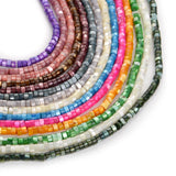 4mm Natural Shell Beads Two-Color Cylinder Spacer Loose Beads 150pcs