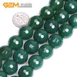 4mm-16mm Green Agates Beads Natural Stone Loose Bead 15 inches