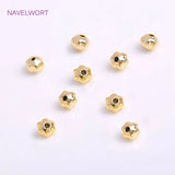 4mm 18K Brass Spacer Beads High Small Star Loose Beads