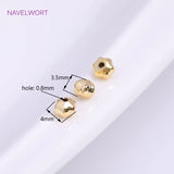 4mm 18K Brass Spacer Beads High Small Star Loose Beads
