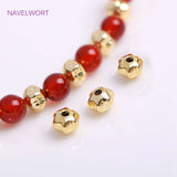 4mm 18K Brass Spacer Beads High Small Star Loose Beads