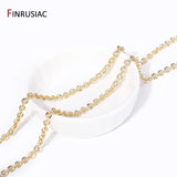 14K Gold Plated Textured Chains for Necklace Making DIY Jewelry Crafts