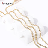 14K Gold Plated Textured Chains for Necklace Making DIY Jewelry Crafts