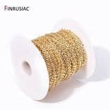 14K Gold Plated Textured Chains for Necklace Making DIY Jewelry Crafts
