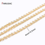 14K Gold Plated Textured Chains for Necklace Making DIY Jewelry Crafts