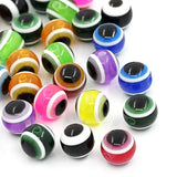 Mixed Evil Eye Resin Beads Round Spacer Jewelry DIY Bracelet