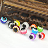 Mixed Evil Eye Resin Beads Round Spacer Jewelry DIY Bracelet