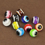 Mixed Evil Eye Resin Beads Round Spacer Jewelry DIY Bracelet
