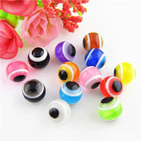 Mixed Evil Eye Resin Beads Round Spacer Jewelry DIY Bracelet