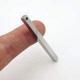 4x4x50mm Stainless Steel Cube Pendant for DIY Logo Necklace