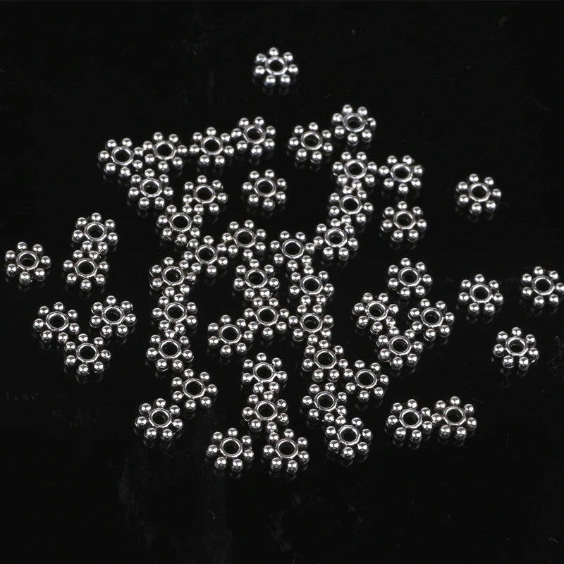 500pcs Tibetan Silver Tiny Daisy Spacer Beads for DIY Jewelry