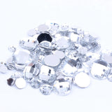 Crystal Round Earth Facetsd Acrylic Flatback Craft Art DIY Gems - Nail Stones
