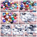 Crystal Round Earth Facetsd Acrylic Flatback Rhinestone Strass Nail Stones