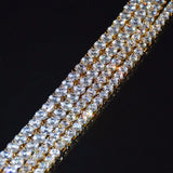 1 Row Zircon Tennis Chain Hip Hop Necklace Men's Rock Link 18" 20"