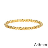 Plated Round Beads Elastic Bracelets for Women Wedding Jewelry