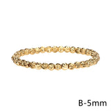 Plated Round Beads Elastic Bracelets for Women Wedding Jewelry
