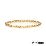 Plated Round Beads Elastic Bracelets for Women Wedding Jewelry