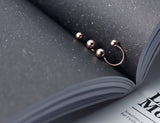 925 Sterling Silver Gold Polished Double Lucky Ball Earrings GTLE2963