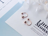 925 Sterling Silver Gold Polished Double Lucky Ball Earrings GTLE2963