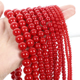 Red Coral Jade Natural Stone Beads Jewelry Making DIY Bracelets Necklace