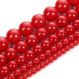 Red Coral Jade Natural Stone Beads Jewelry Making DIY Bracelets Necklace