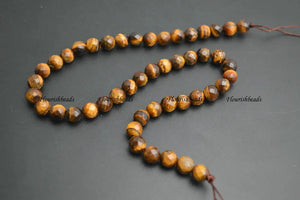 4mm 6mm 8mm 10mm Faceted Tiger Eye Stone Round Loose Beads
