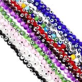 Evil Eye Lampwork Glass Beads Set, 4-10mm, DIY Jewelry Making