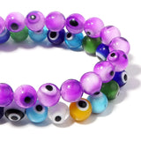 Evil Eye Lampwork Glass Beads Set, 4-10mm, DIY Jewelry Making