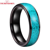 Tungsten Carbide Turquoise Wedding Band for Men Women