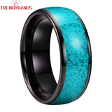 Tungsten Carbide Turquoise Wedding Band for Men Women