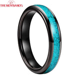 Tungsten Carbide Turquoise Wedding Band for Men Women