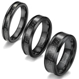 Tungsten Carbide Wedding Band with Meteorite Inlay 8mm