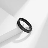 Tungsten Carbide Wedding Band with Meteorite Inlay 8mm