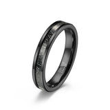 Tungsten Carbide Wedding Band with Meteorite Inlay 8mm