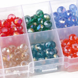 4mm 6mm 8mm Bicone Crystal Spacer Beads Kit DIY Jewelry Making Accessories