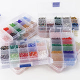 4mm 6mm 8mm Bicone Crystal Spacer Beads Kit DIY Jewelry Making Accessories