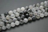 Natural Rutilated Quartz Stone Round Loose Beads 4mm 6mm 8mm