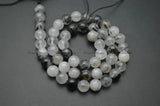 Natural Rutilated Quartz Stone Round Loose Beads 4mm 6mm 8mm