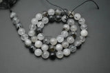 Natural Rutilated Quartz Stone Round Loose Beads 4mm 6mm 8mm