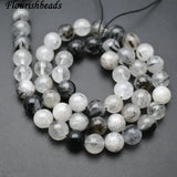 Natural Rutilated Quartz Stone Round Loose Beads 4mm 6mm 8mm
