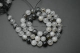 Natural Rutilated Quartz Stone Round Loose Beads 4mm 6mm 8mm