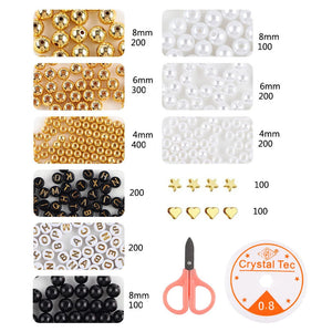 Spacer Beads Letter Beads Jewelry Making Kit DIY Bracelet Necklace Rings